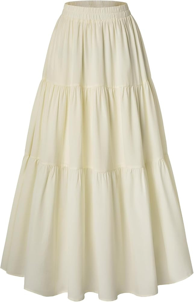 Scarlet Darkness Maxi Long Skirts for Women Summer Flowy Renaissance Skirt with Pockets | Amazon (US)