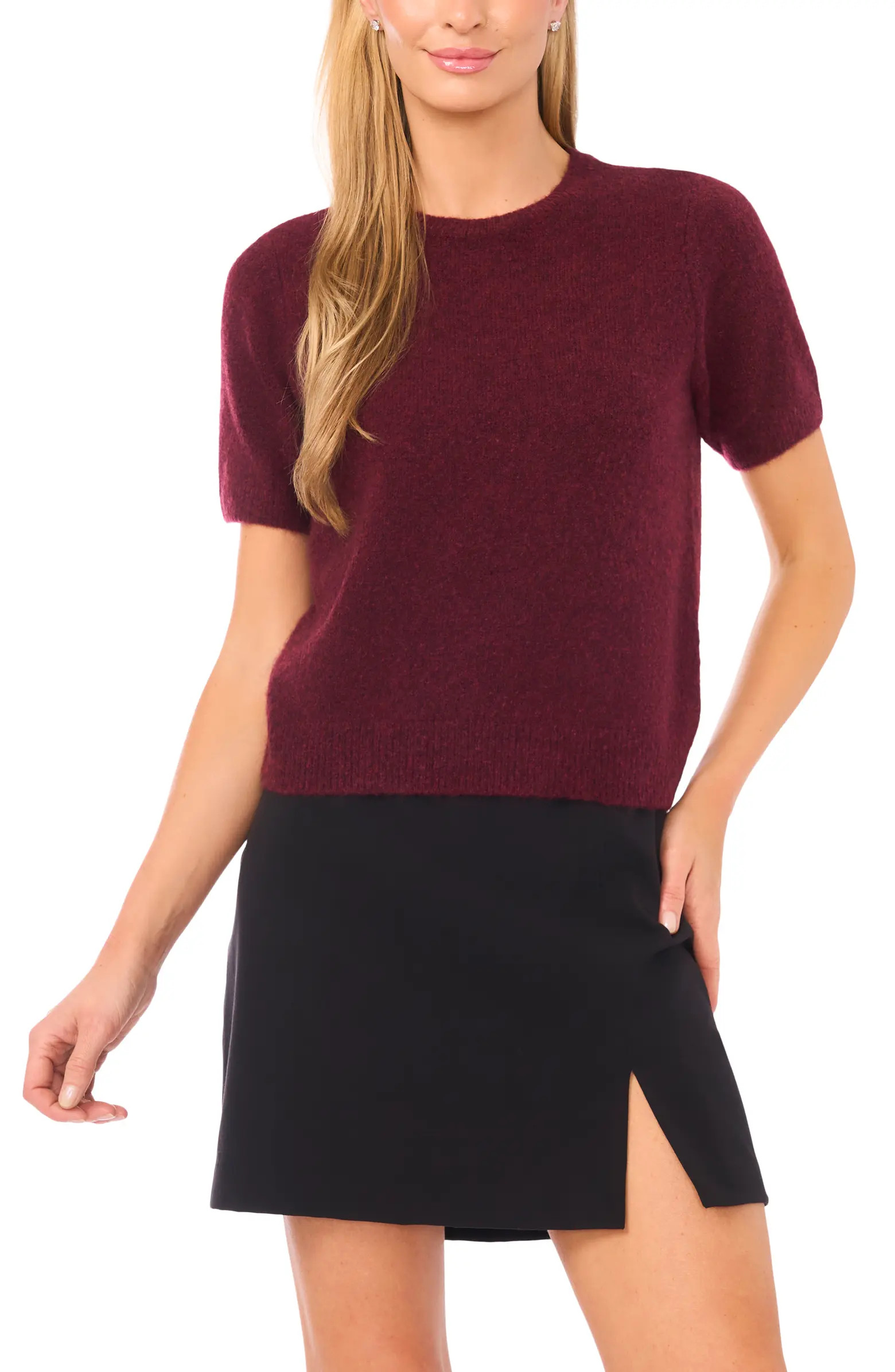 Short Sleeve Crewneck Sweater | Nordstrom