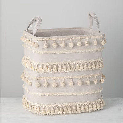 Sullivans Pom Pom Basket 18.75"H Off-White | Target