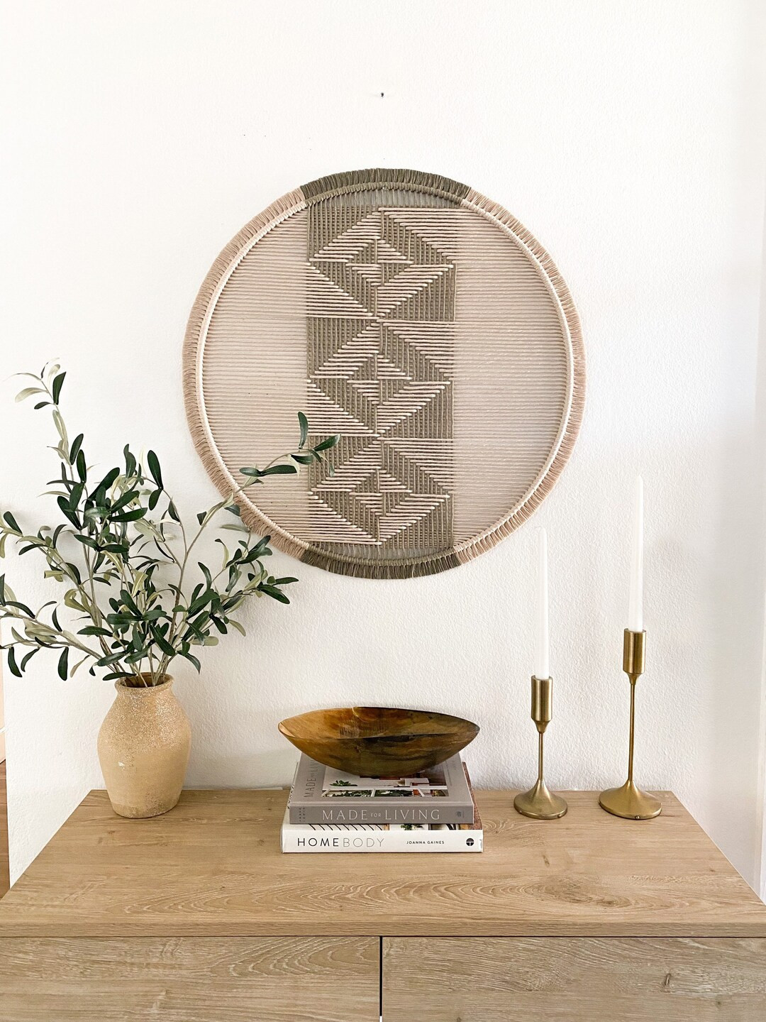 Macrame hoop art, macrame circle, woven circle, macrame wall art, neutral art, circle frame weavi... | Etsy (US)