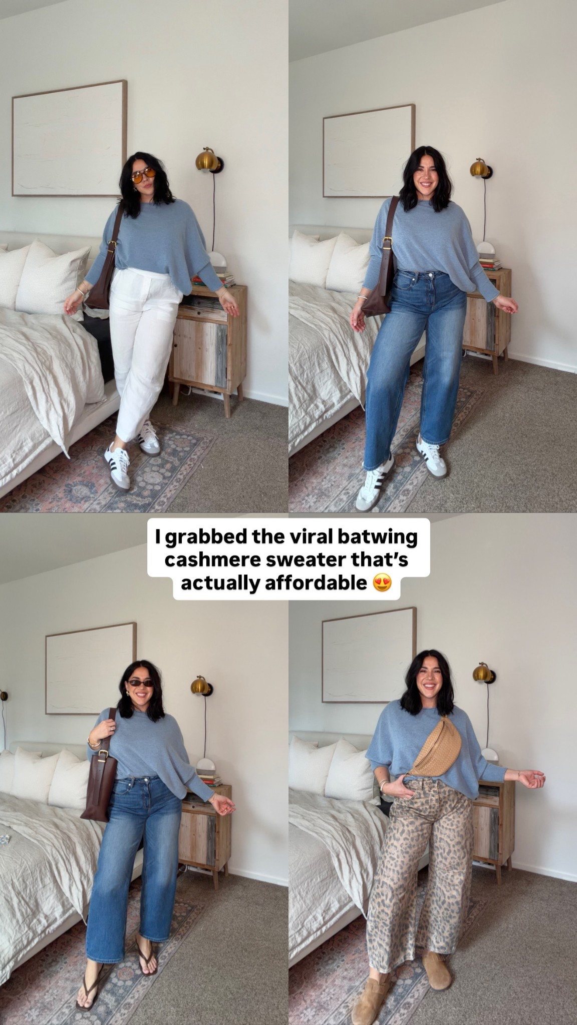 This sweater is everything, it’s 100% cashmere, batwing and so flattering, I’m in a size L! It’s lightweight, comfy, not itchy. All pants and jeans are L/10/30! Spring outfit ideas for moms, teachers and midsize girls. 

#LTKMidsize #LTKSpringSale #LTKmomlife