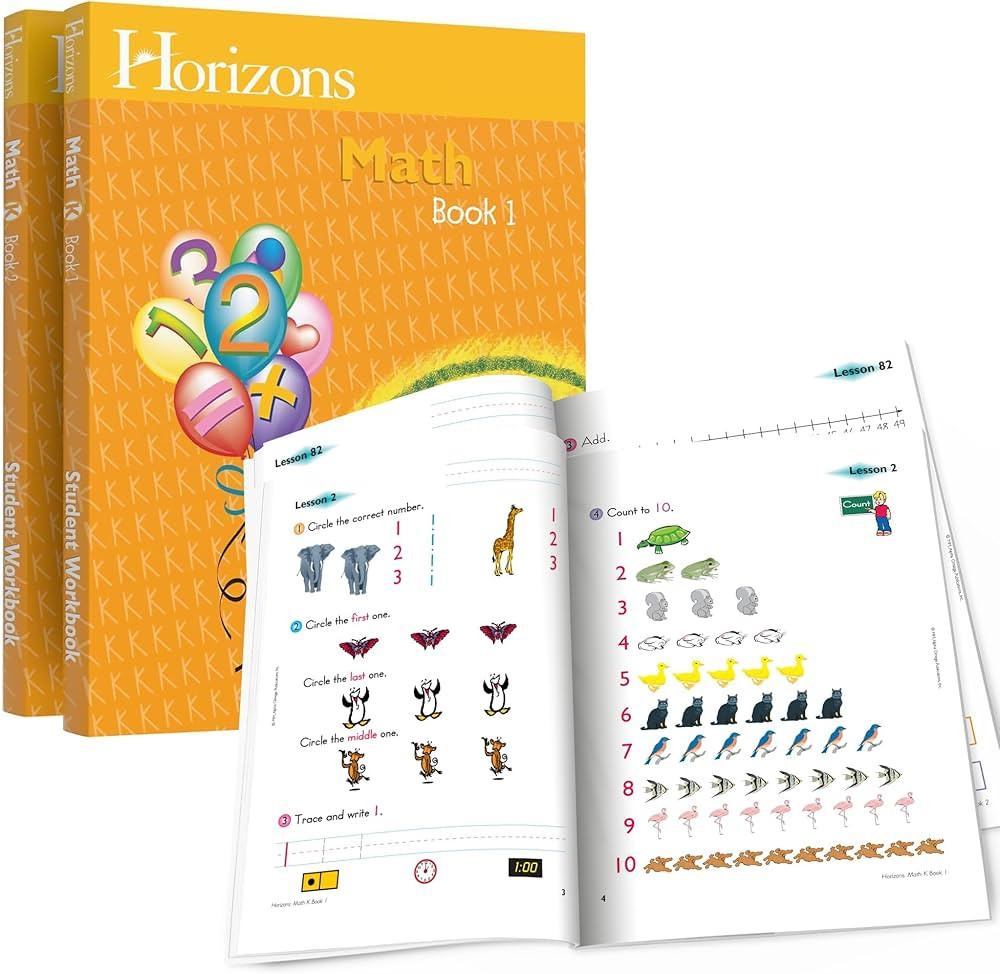 Horizons Math K SET of 2 Student Workbooks K-1 and K-2 | Amazon (US)