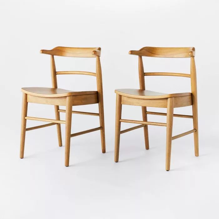 2pk Kaysville Curved Back Wood Dining Chair - Threshold™ designed with Studio McGee | Target