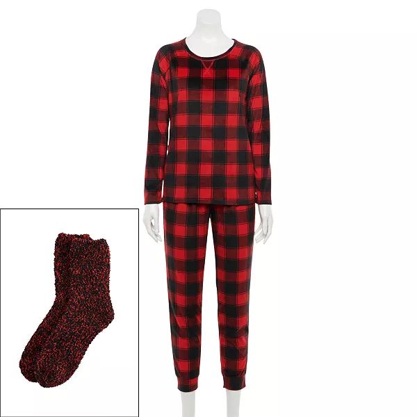 Juniors' SO® Cozy Thermal Pajama Top & Pajama Pants Sleep Set | Kohl's