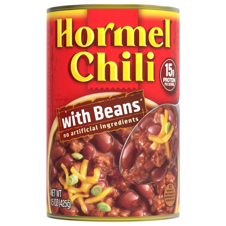 HORMEL Chili with Beans, No Artificial Ingredients, 15 oz Steel Can | Walmart (US)