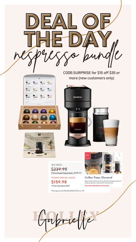 Another insane Nespresso deal! ☕️ $159 for the gorgeous rose gold compact machine, frother, $50 nespresso voucher & welcome pod kit! PLUS you can get $15 off as a new customer making it $144🤯 #ad #LoveQVC @QVC

#LTKhome #LTKFind #LTKfamily