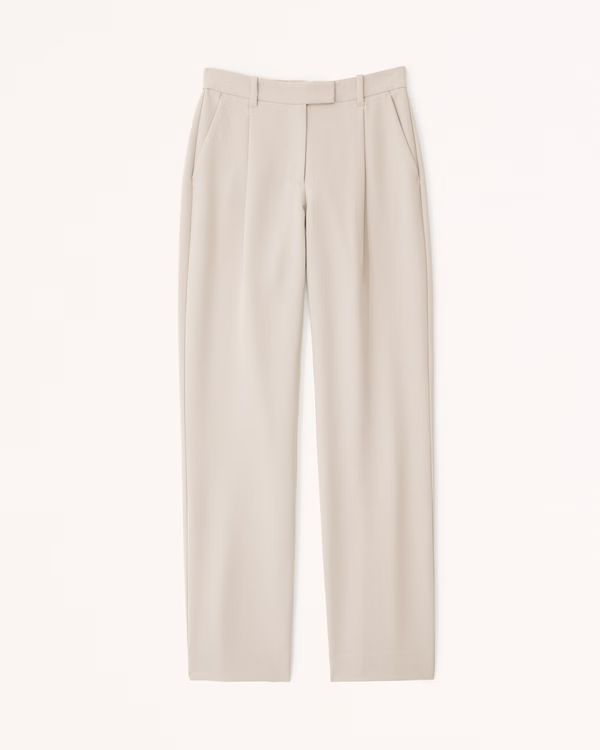 Mid Rise Tailored Straight Pant | Abercrombie & Fitch (US)