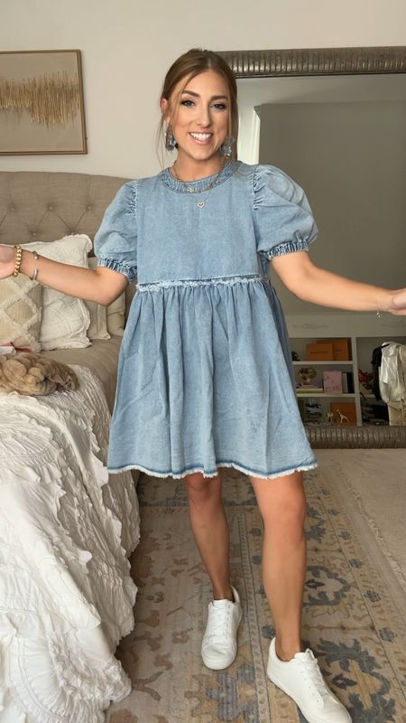Sharing some super cute denim dresses today 😍 plus styling ideas. I love a good denim dress for everything from everyday style with some sneakers or sandals as well as a country concert with western boots. All of these are from different stores and oh so cute. 

Denim dress. LTK under 50. Walmart fashion. Target style. Forever 21. Amazon fashion. Western style. 
