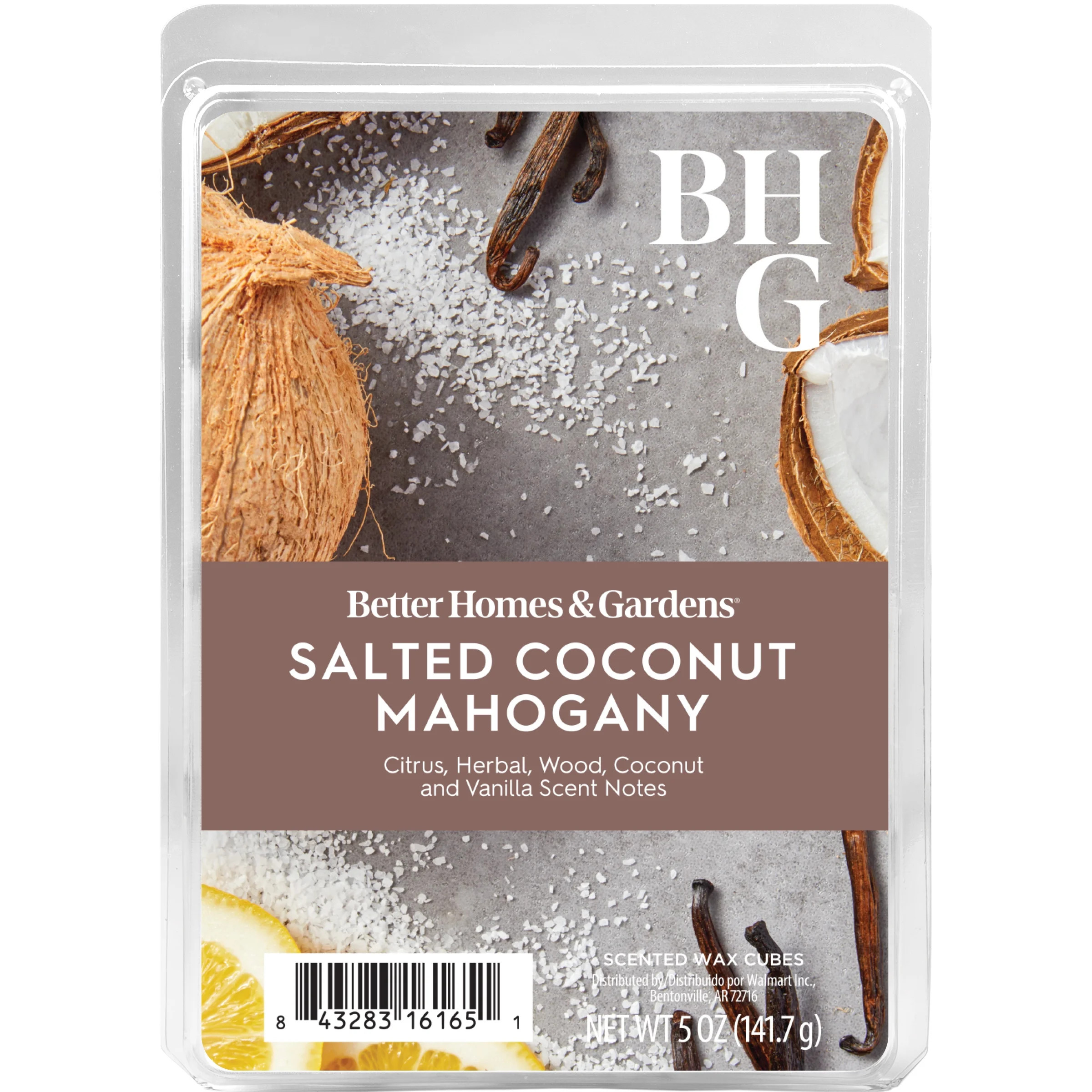 Salted Coconut & Mahogany Scented Wax Melts, Better Homes & Gardens, 5 oz (Value Size) | Walmart (US)