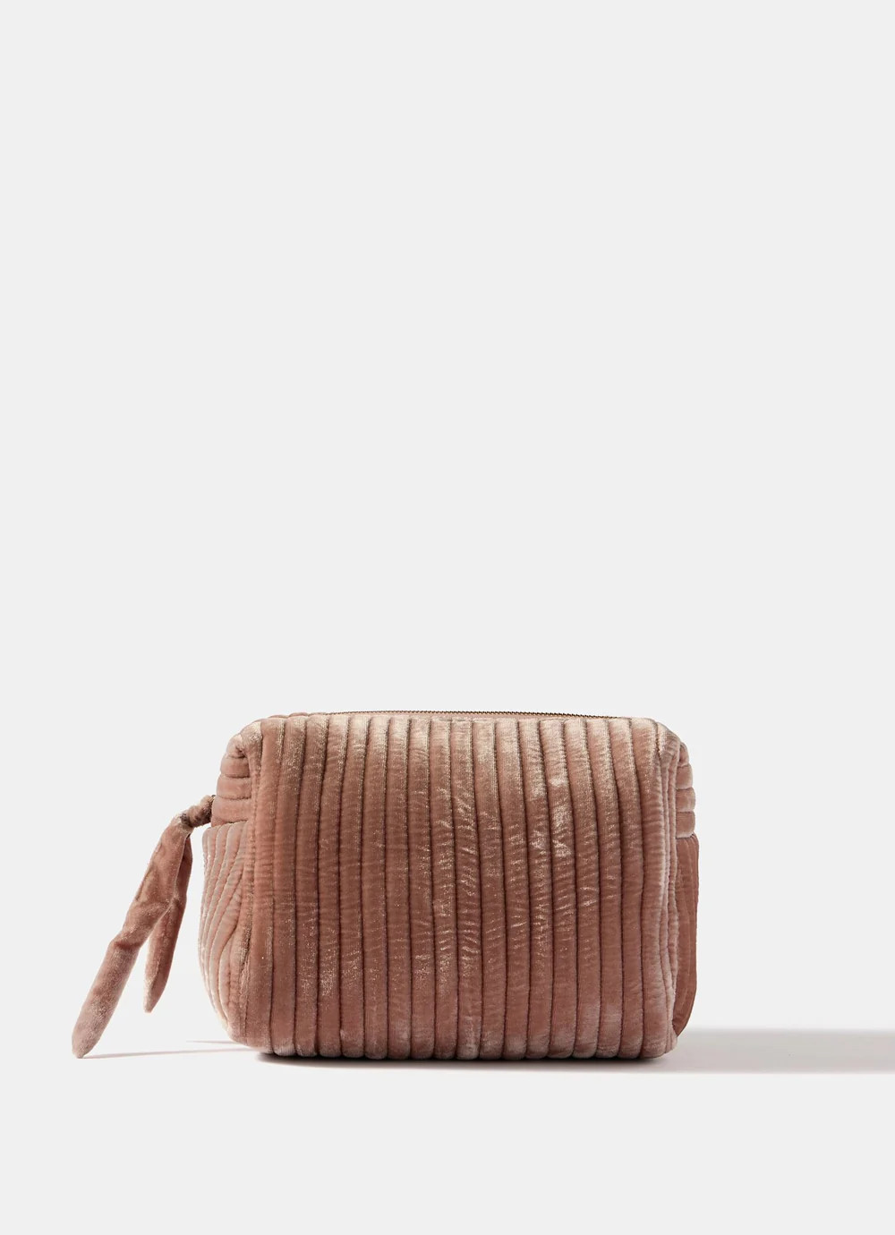 Pink Large Velvet Wash Bag | Mint Velvet