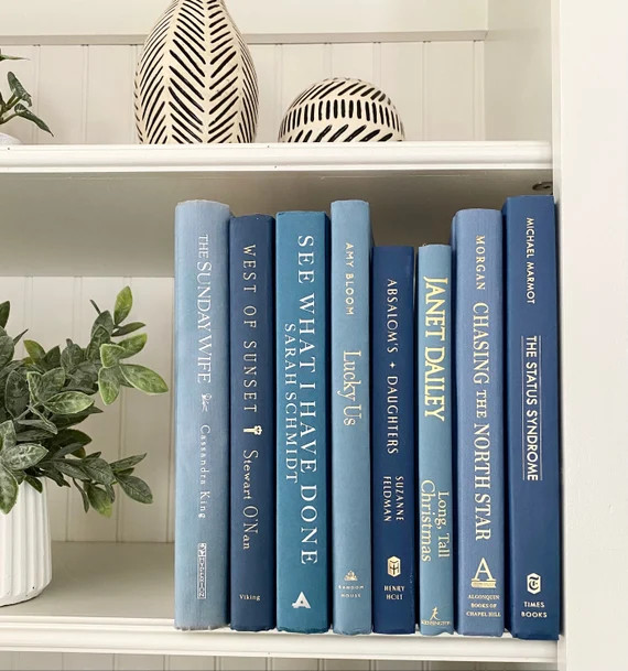 Blue Book Staging Books Home Decor Decorative Books - Etsy | Etsy (US)