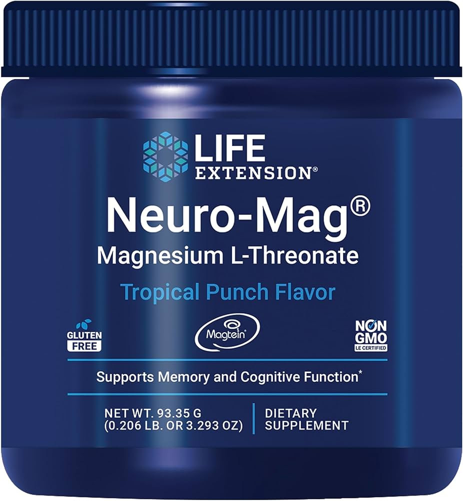 Life Extension Neuro-Mag Magnesium L-Threonate Powder (Tropical Punch) - Ultra-Absorbable Magnesi... | Amazon (US)