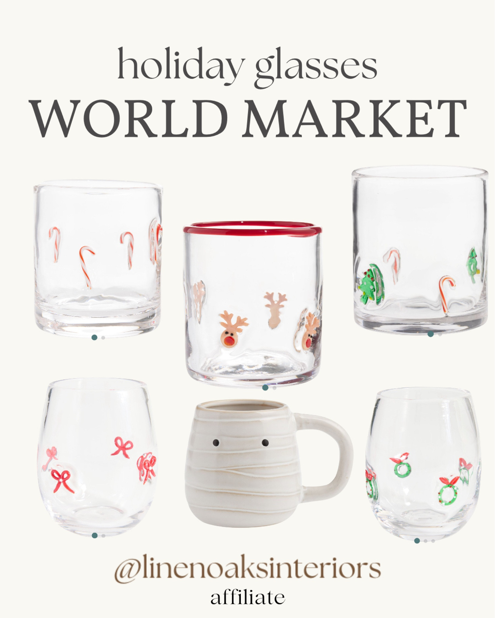 World market latest! Holiday glasses 
Icon glasses 
Christmas decor Christmas table glasses Halloween 

#LTKSeasonal #LTKHome #LTKFindsUnder50