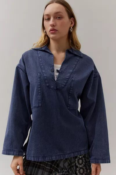 BDG Goldie Denim Popover Top | Urban Outfitters (US and RoW)