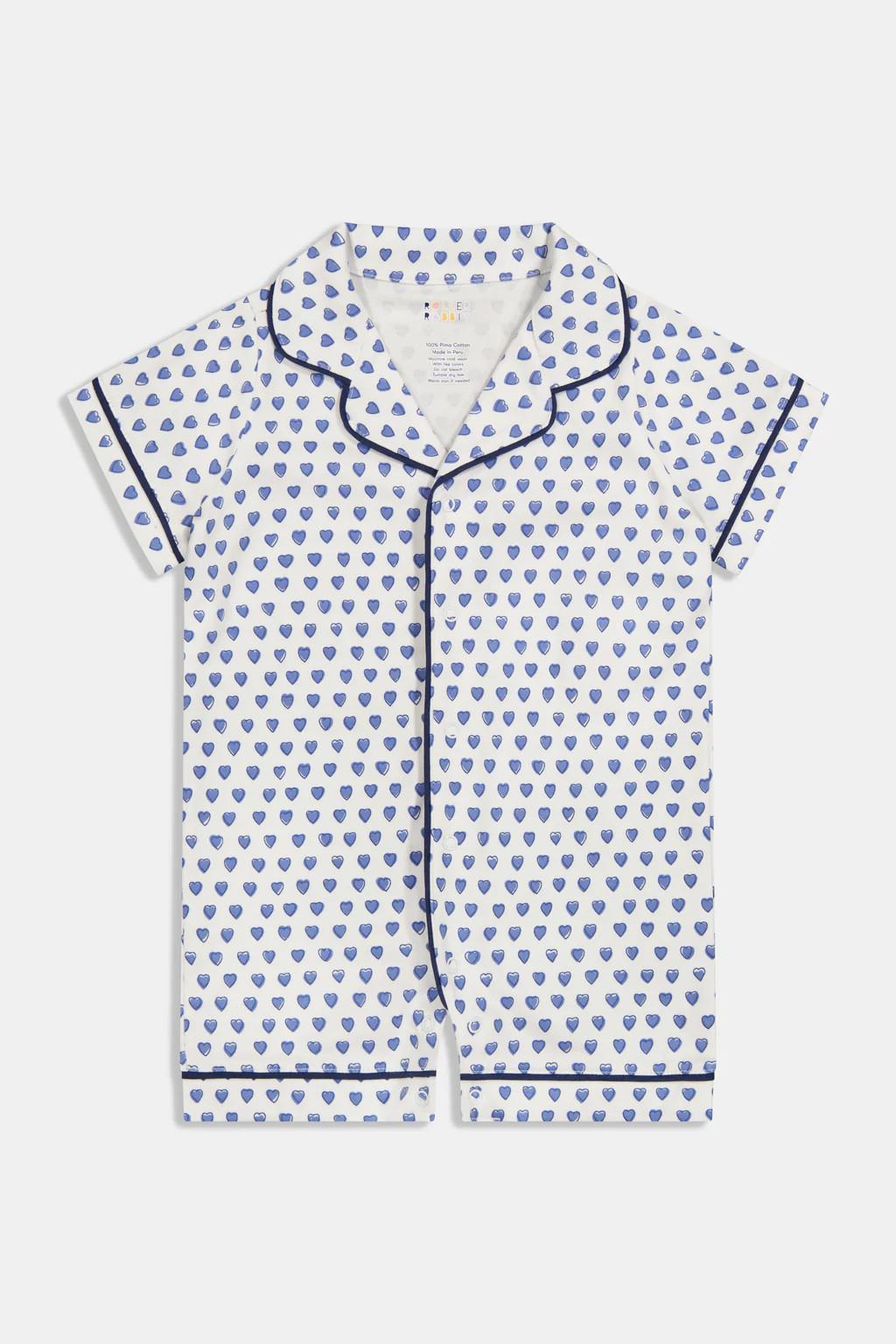 Infant Hearts Polo Onesie | Roller Rabbit