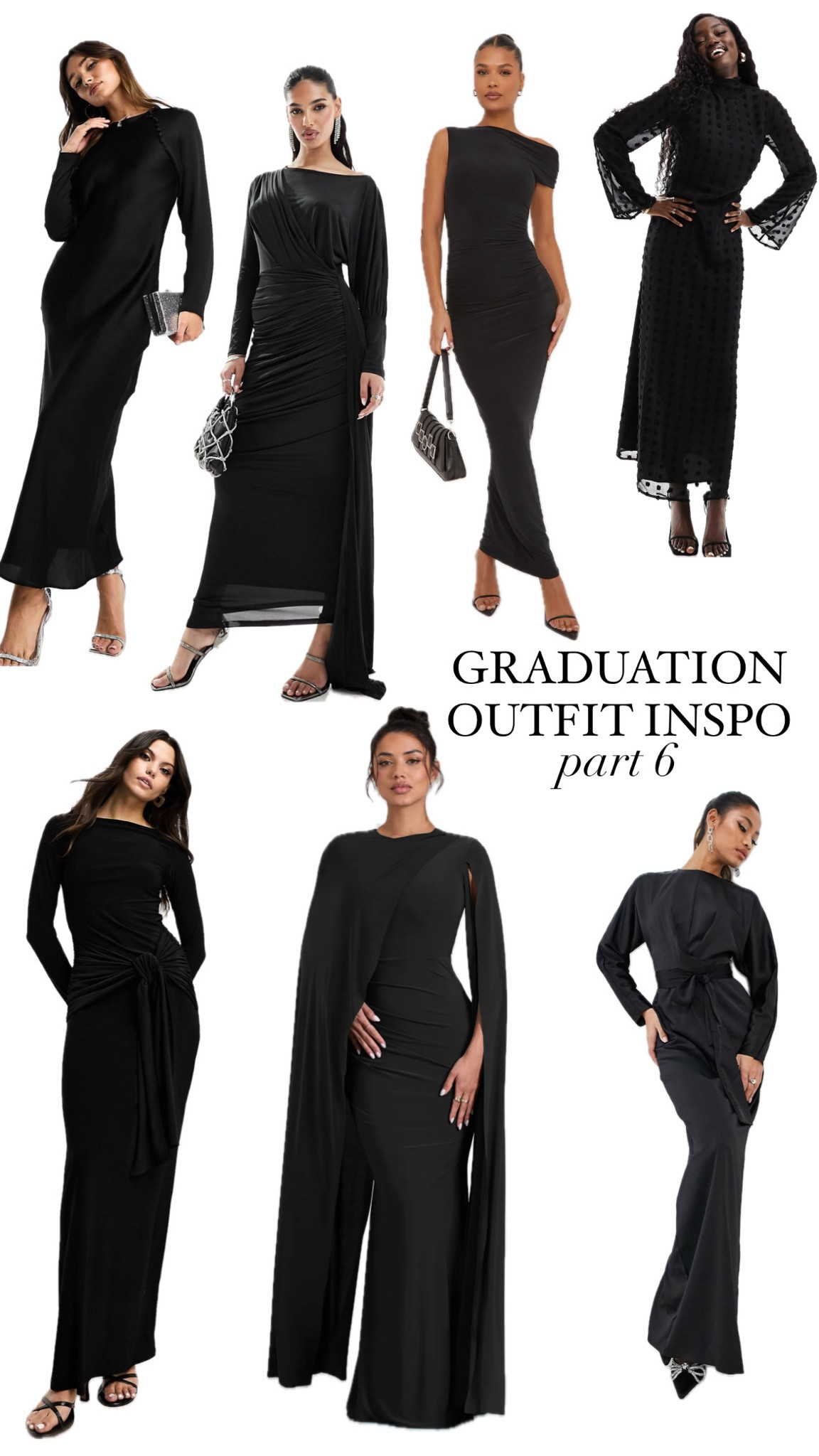 Grad outfit inspo - black dress edition 