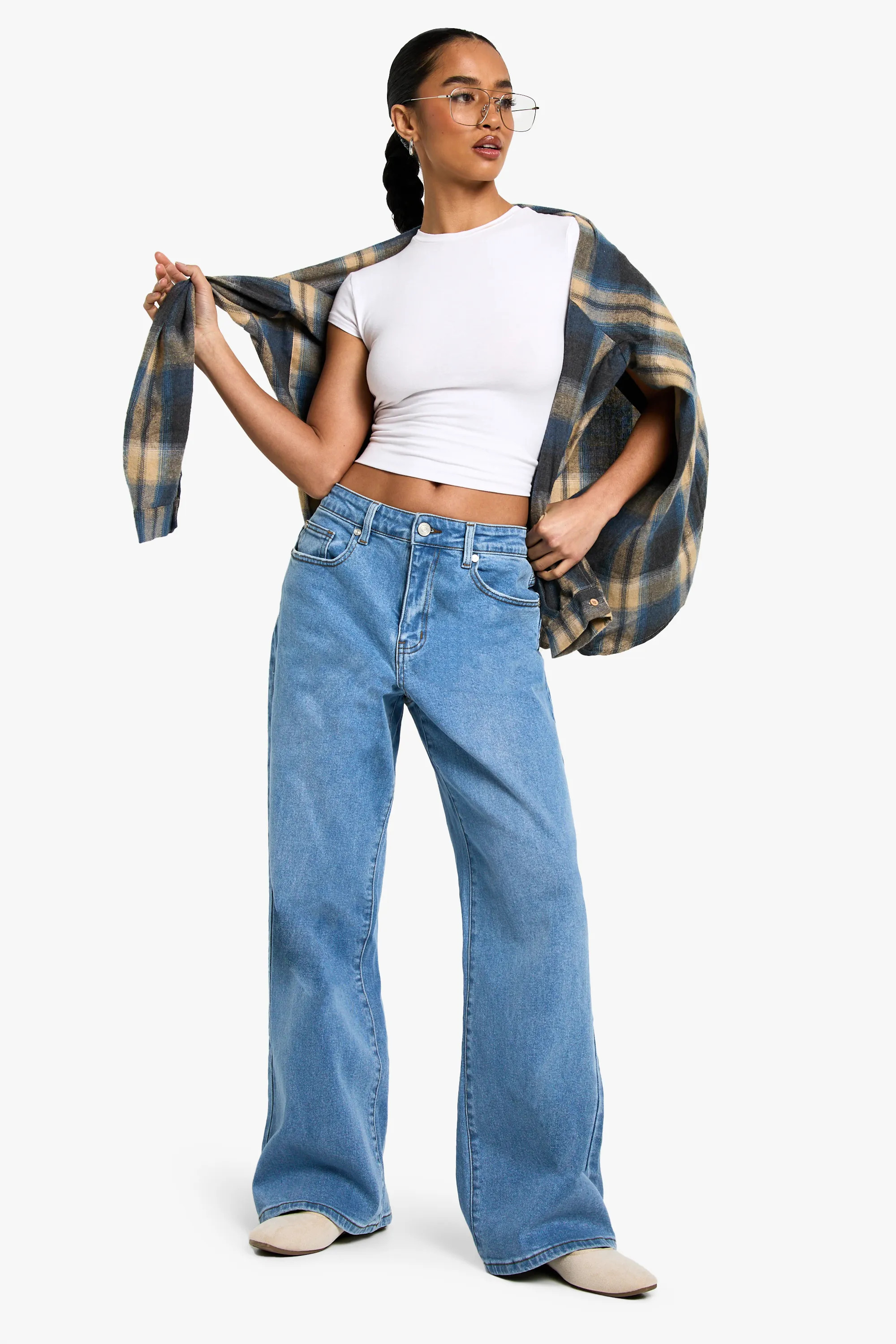 The Petite High Waist Loose Straight Jean | Boohoo.com (UK & IE)