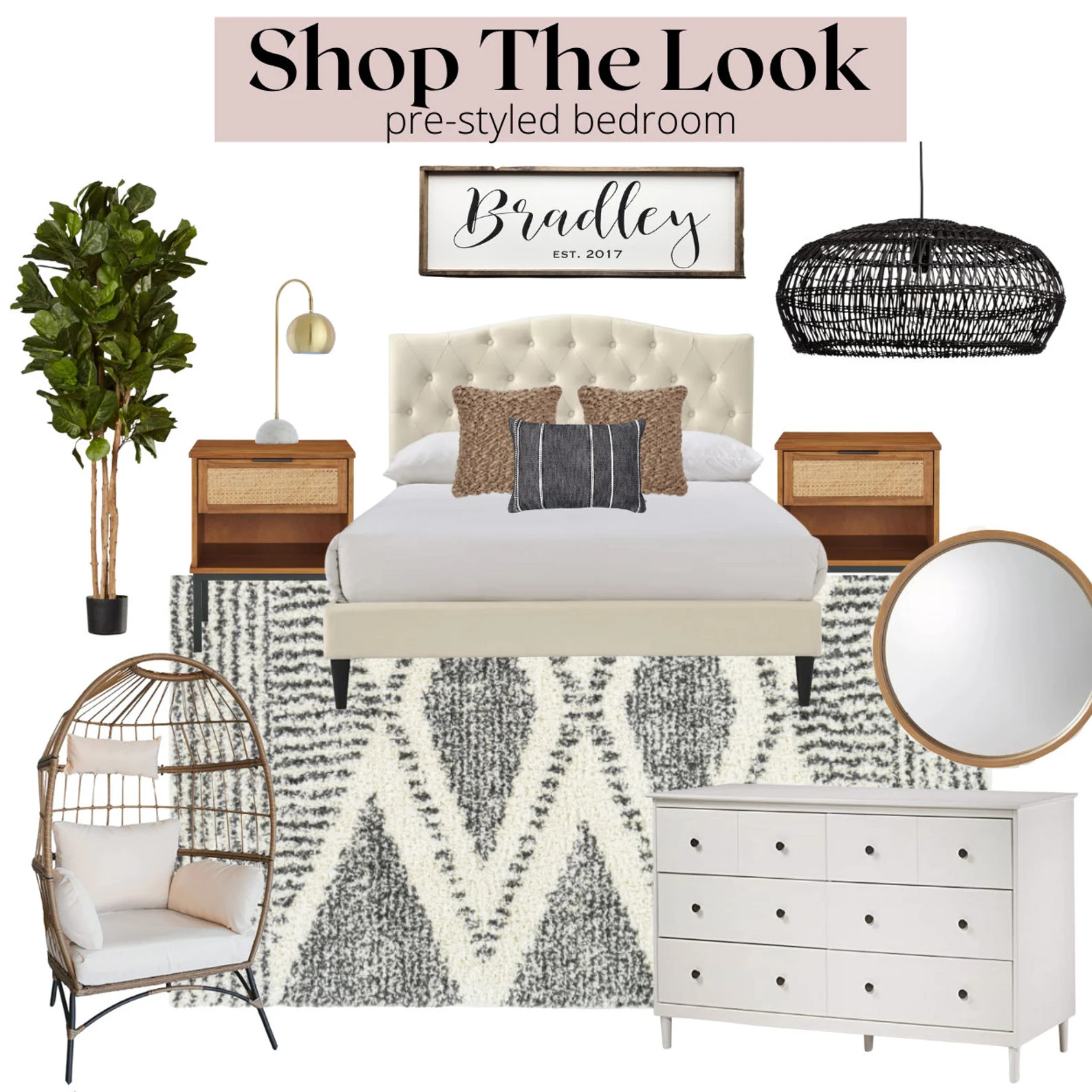 Pre-Styled Master Bedroom Virtual E-Design Interior Design | Etsy | Etsy (US)