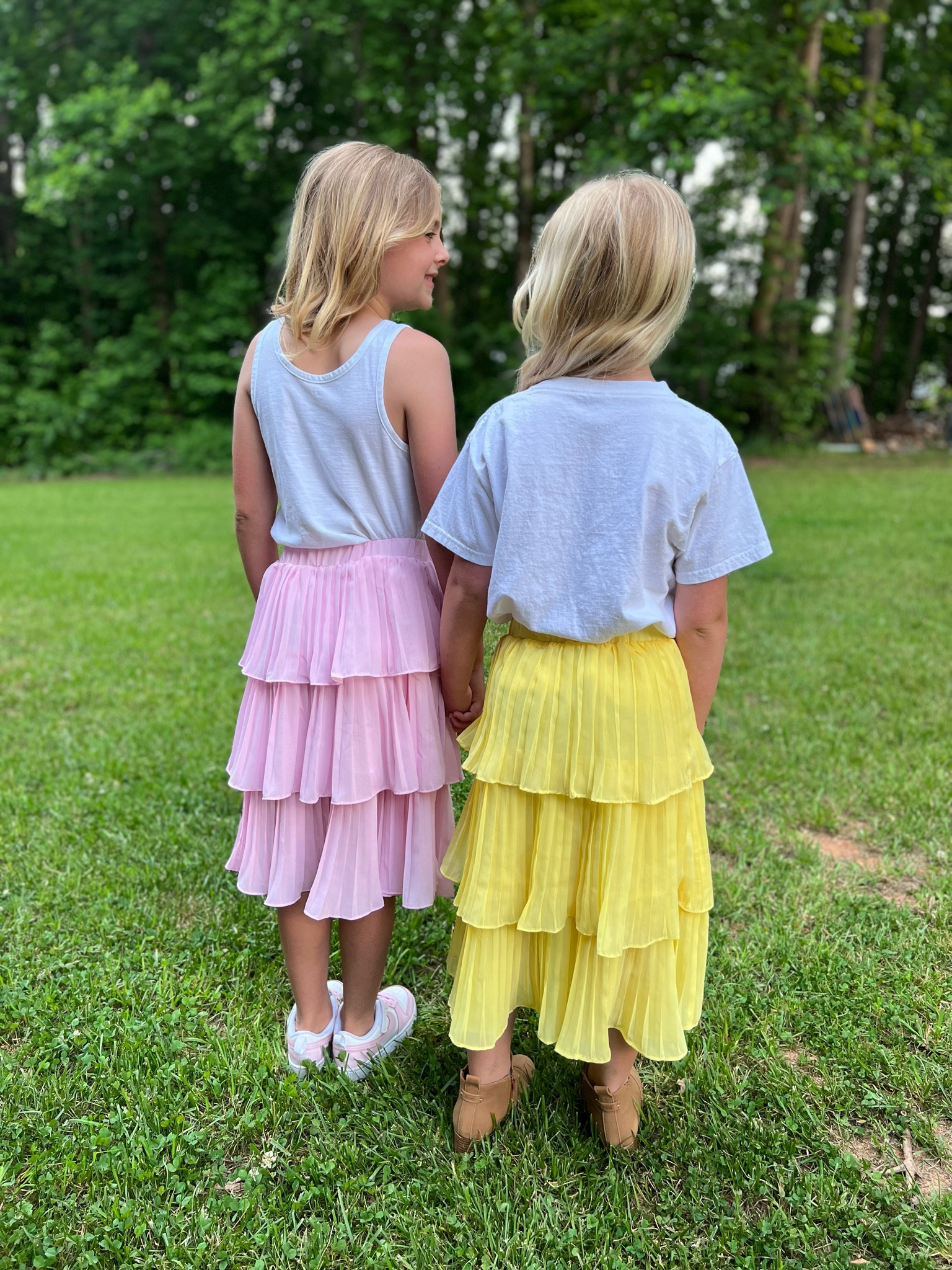 These girls love twirling in their skirts! Amazon 3 tiered spring/summer skirts. Multiple color options. Clara calls this her Bell skirt because it reminds her of beauty and the beast. 

#LTKfamily #LTKkids #LTKunder50