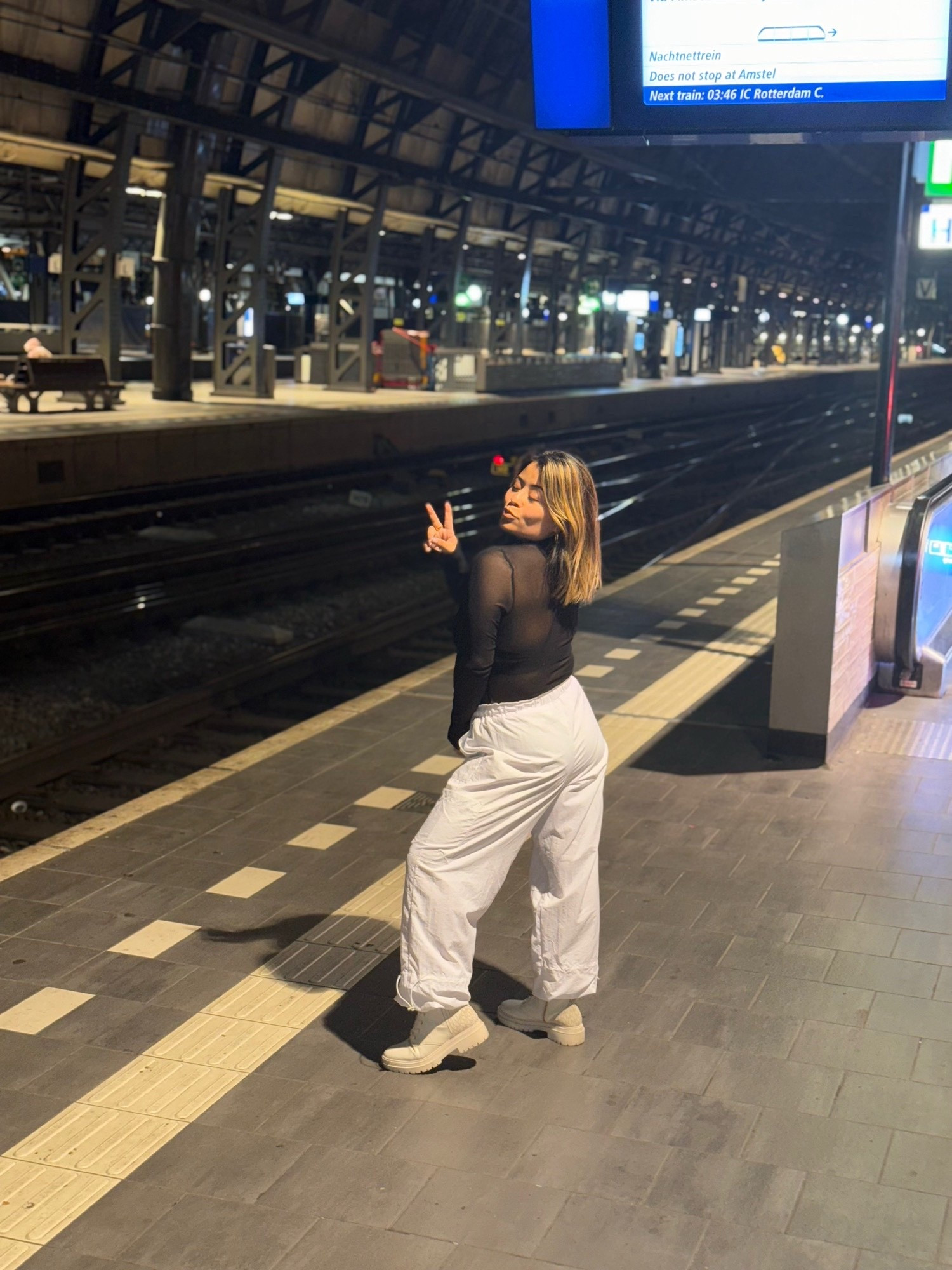 Amsterdam has been such a fun city to explore and visit! They’re definitely in fall weather. For our night out I went with these amazing white windbreaker pants from Amazon so flattering and comfortable. I paired that with a black mesh bodysuit and my alo sport bra underneath. 

I was comfortable for the walking but definitely giving party outfit for the nightclub. My style is definitely more street style- oversized pieces with a little femininity. 

#LTKPetite #LTKStyleTip #LTKSeasonal