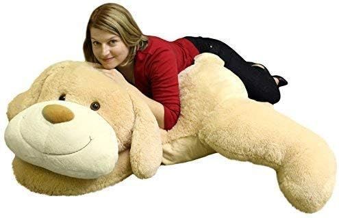 Giant Stuffed Puppy Dog 5 Feet Long Squishy Soft Extremely Large Plush Animal Cream Color | Amazon (US)
