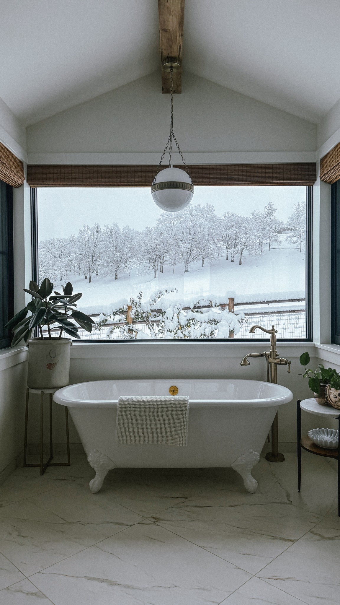 Our primary bathroom view is my favorite in the whole house when the weather is like this ❄️😍

#LTKSeasonal #LTKdayinmylife #LTKHome