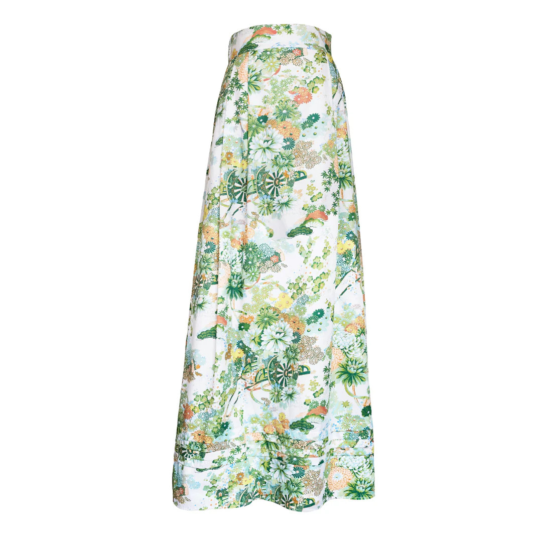 MASON'S DAUGHTER Maxi Skirt, Spring Chinoiserie | The Avenue