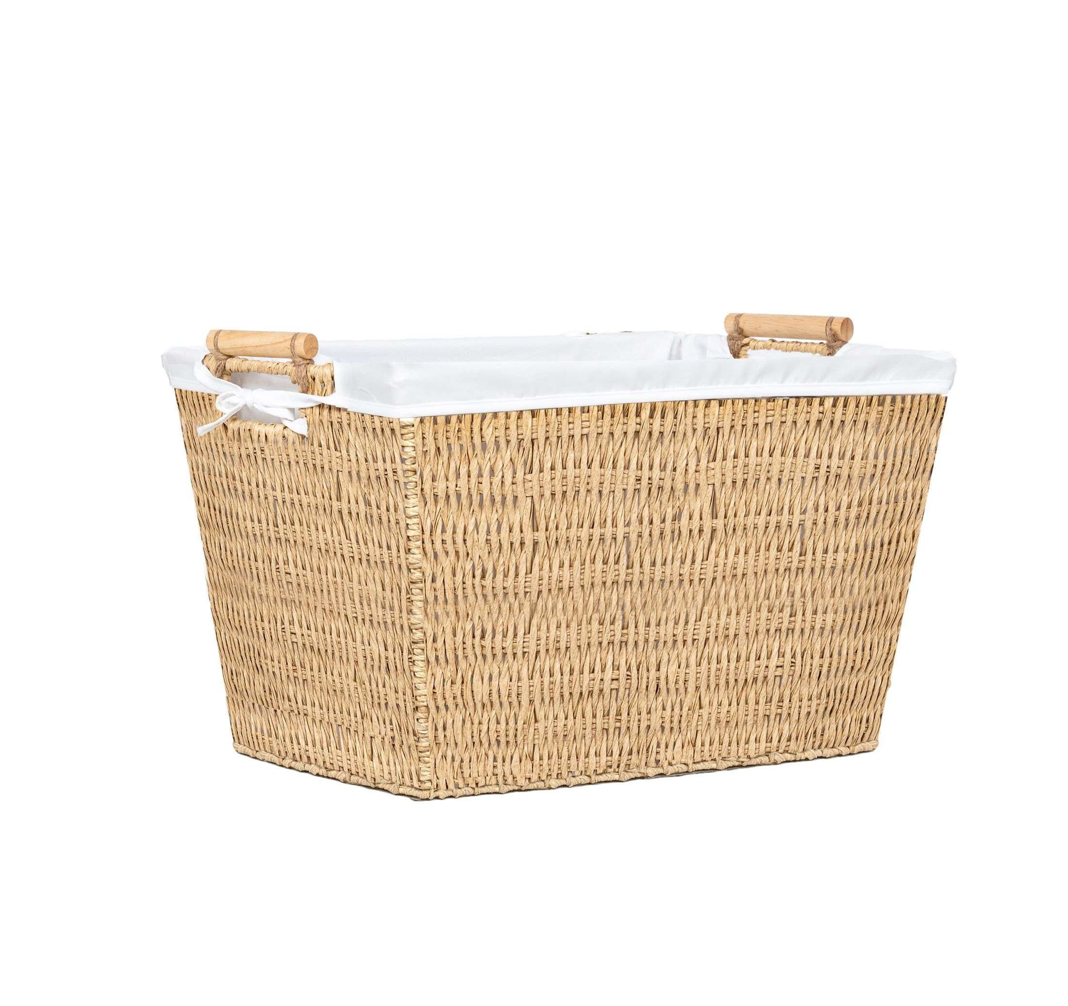 Better Homes & Gardens Resin Poly Rattan Laundry Basket with Fabric Liner for Adults 24.80 IN L x... | Walmart (US)