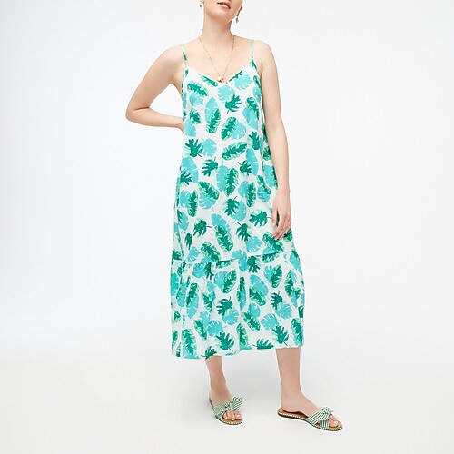 Sleeveless V-neck midi dress | J.Crew Factory