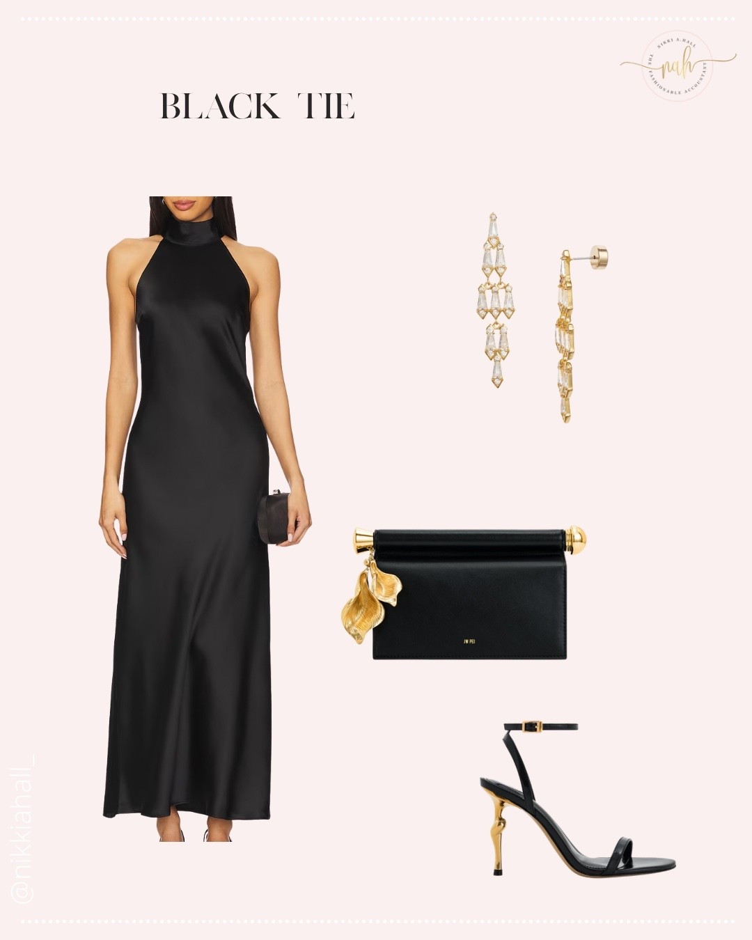 Black tie wedding guest outfit black satin gown 

#LTKParties #LTKStyleTip #LTKWedding