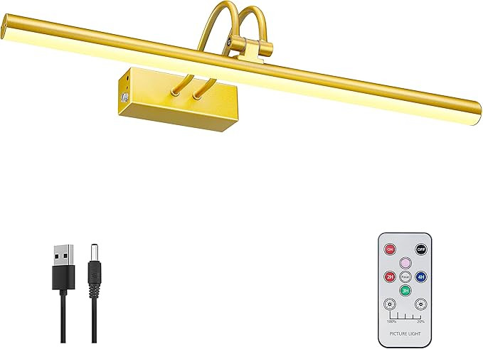 Picture Light,Picture Lights for Wall Cordless,16" Picture Lights with Timer and Dimmable,Battery... | Amazon (US)