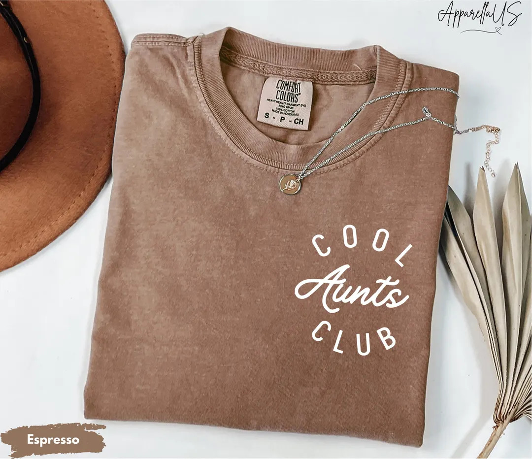 Comfort Colors® Cool Aunts Club Shirt, Auntie Shirt, Mothers Day Shirt, New Aunt Gift, Pregnancy... | Etsy (US)