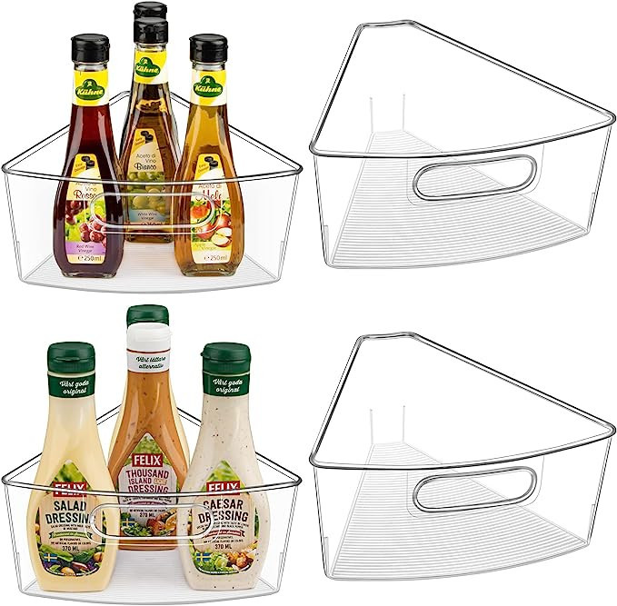 JEISSLIA Lazy Susan Cabinet Organizer Bins for 26"/ 28"/ 32" Diameter Corner Lazy Susan, Plastic ... | Amazon (US)