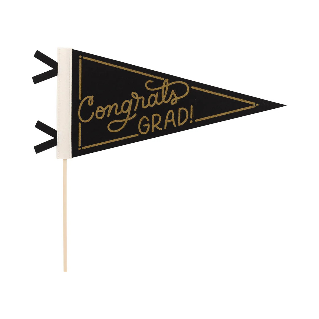 Congrats Grad Felt Pennant Banner | My Mind's Eye