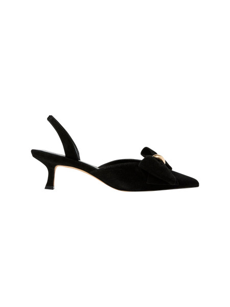 Suede Bow Slingback Pump | Ann Taylor