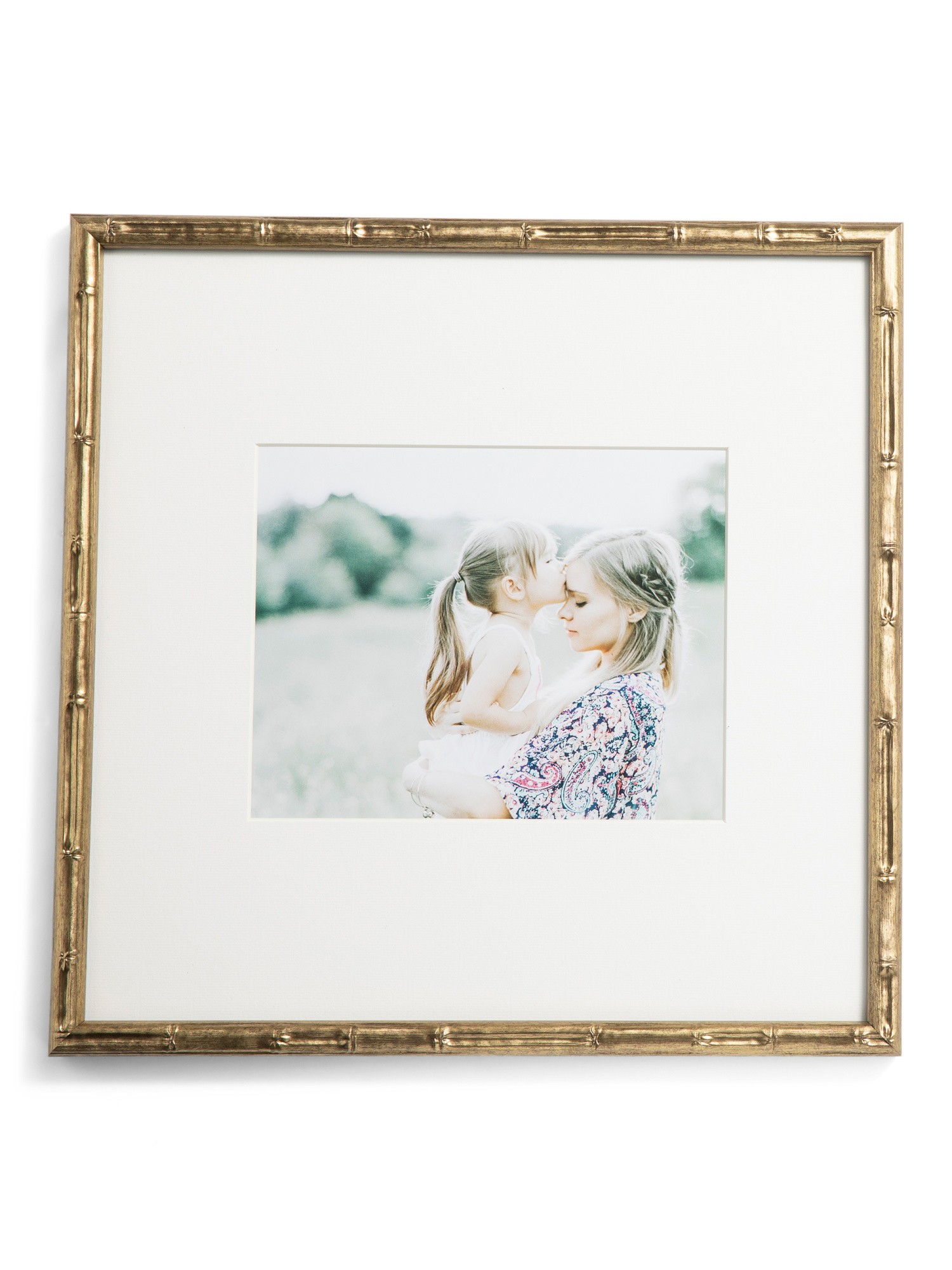 16x16 Matted To 8x10 Metallic Bamboo Wall Portrait Frame | TJ Maxx