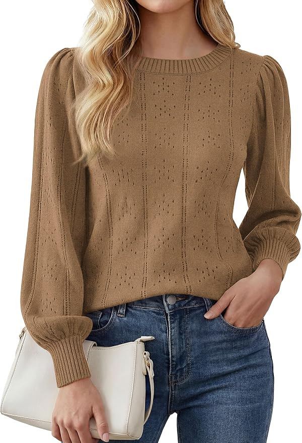 PRETTYGARDEN Women Fall Fashion Hollow Out Holiday Sweaters | Amazon (US)