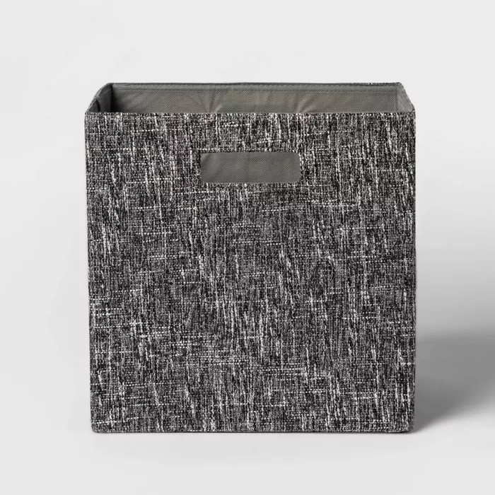 13" Fabric Cube Storage Bin Black - Threshold™ | Target
