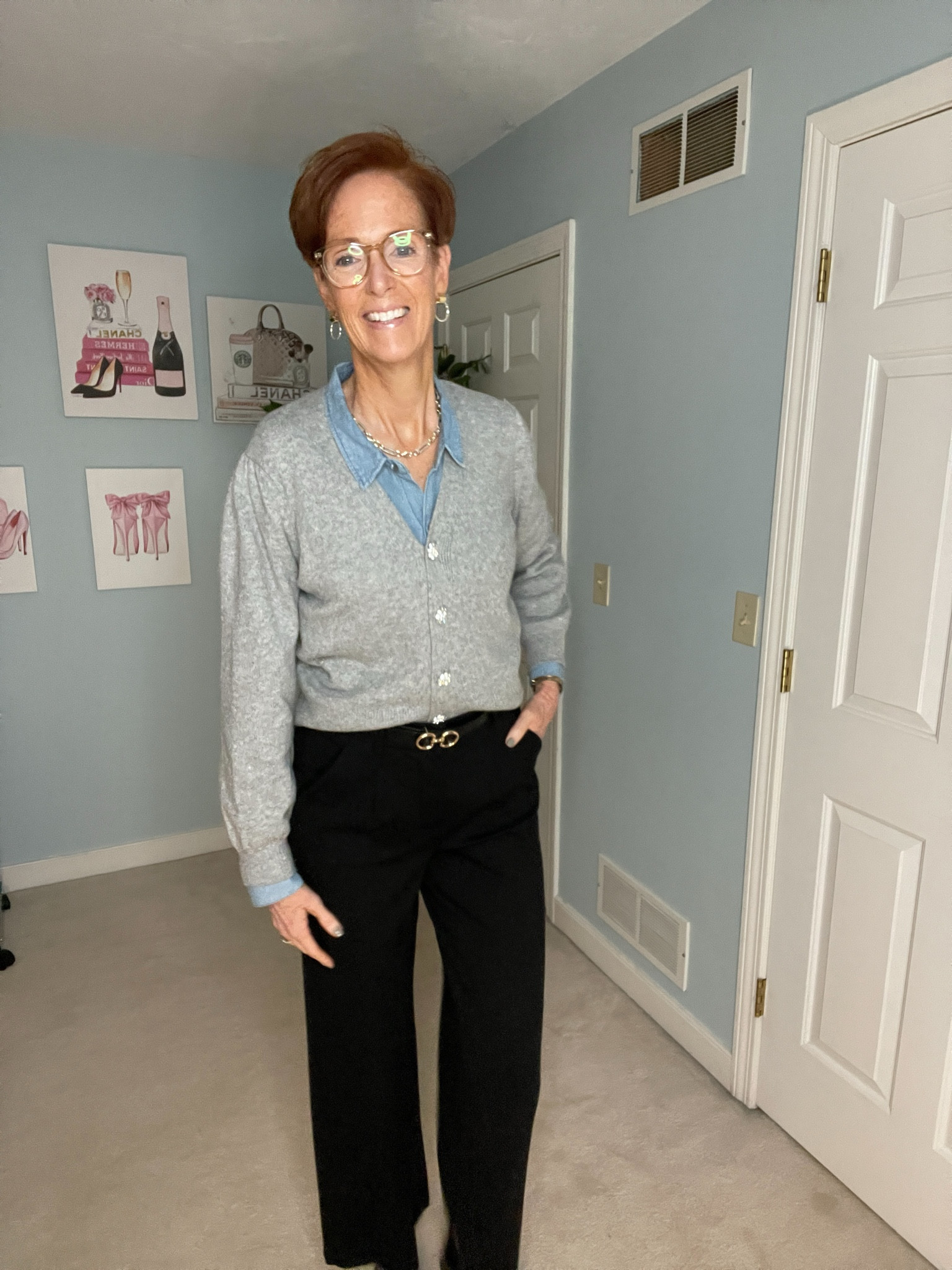 cardigan dress shirt combo How To Wear A Sweater & Dress Shirt
