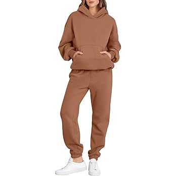 ANRABESS Women 2 Piece Outfits Hoodie Sweatshirt Tracksuit & Oversized Jogger Sweatpants Y2K Swea... | Amazon (US)