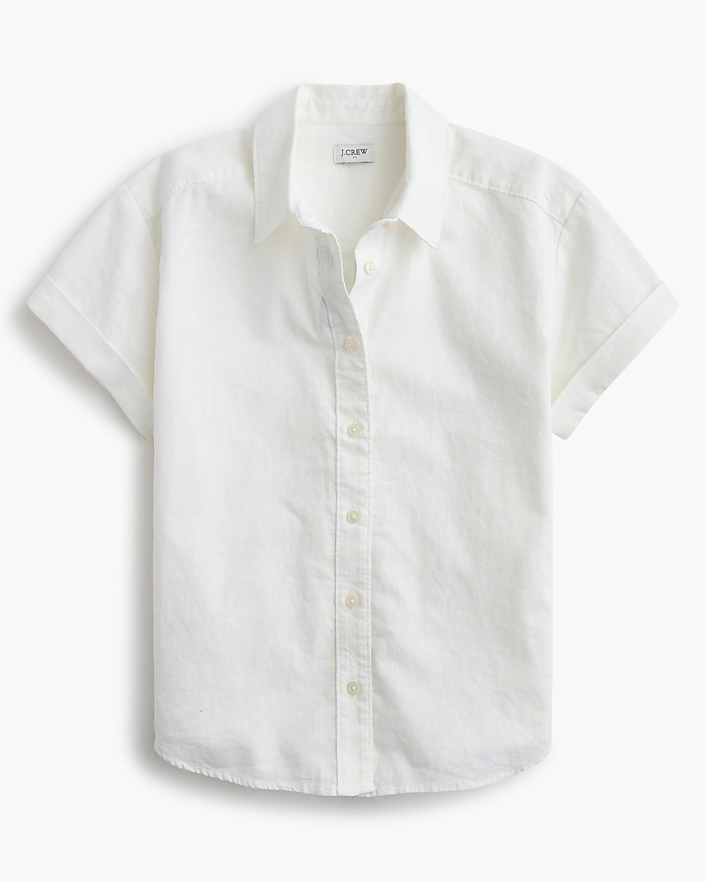 Short-sleeve linen-blend button-up shirt | J.Crew Factory