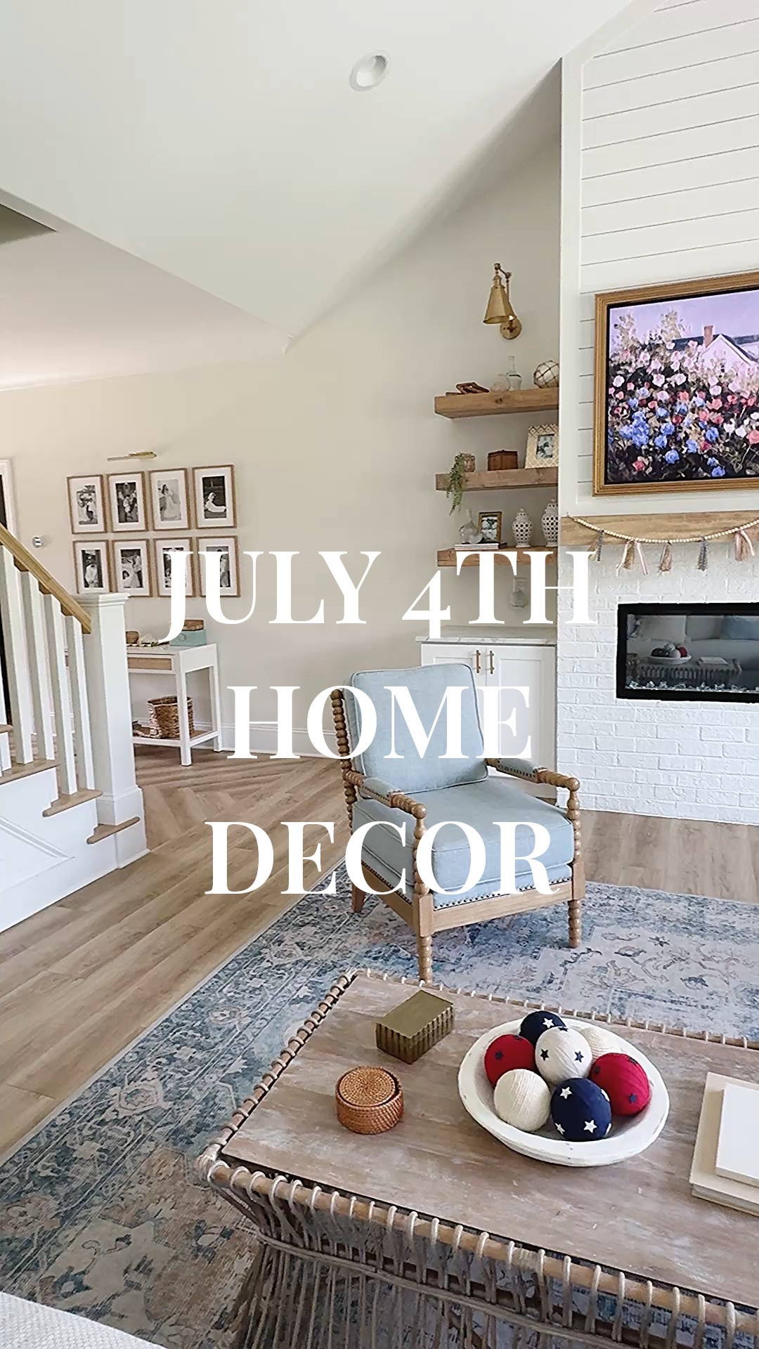 July 4th Home Decor Style❤️ Fourth of July, July 4th decor, America home, America style, America decor, American style, Fourth of July, patriotic home, July 4th coastal decor, coastal grandmother, coastal style, neutral home decor 

#LTKFindsUnder50 #LTKHome #LTKStyleTip