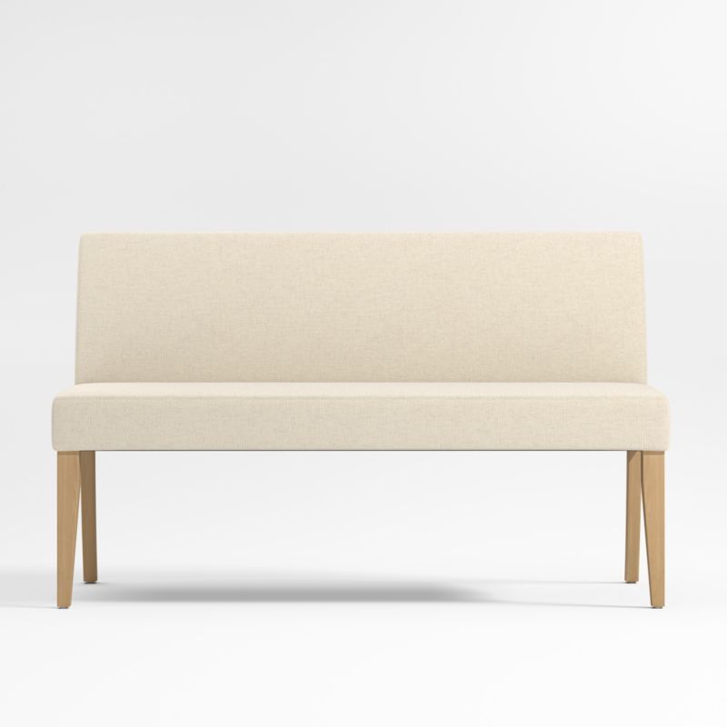 Lowe Ivory Grey Dining Banquette Bench + Reviews | Crate & Barrel | Crate & Barrel