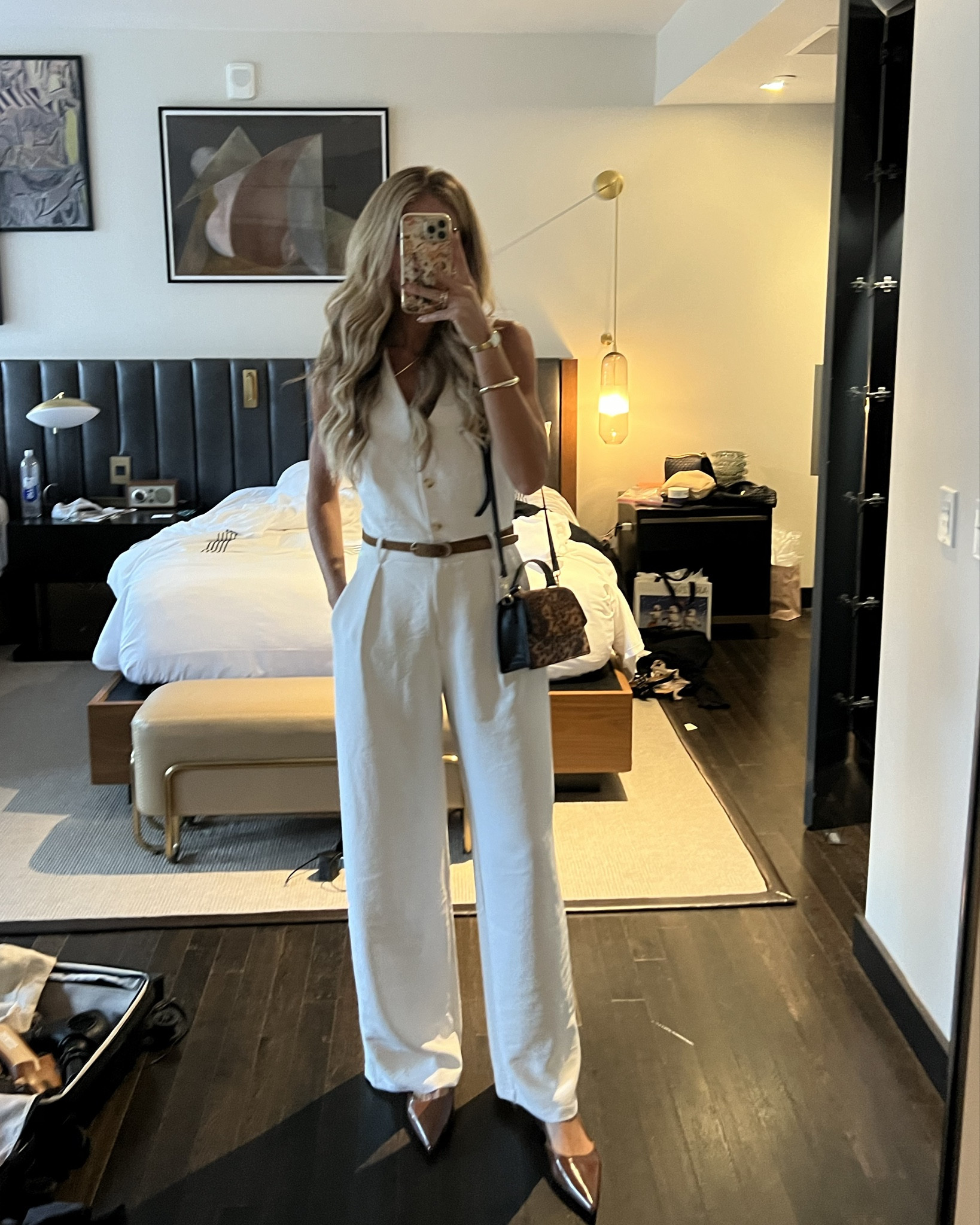Jumpsuit come In talls. 
Wearing small tall! Long enough! Shoes run tts