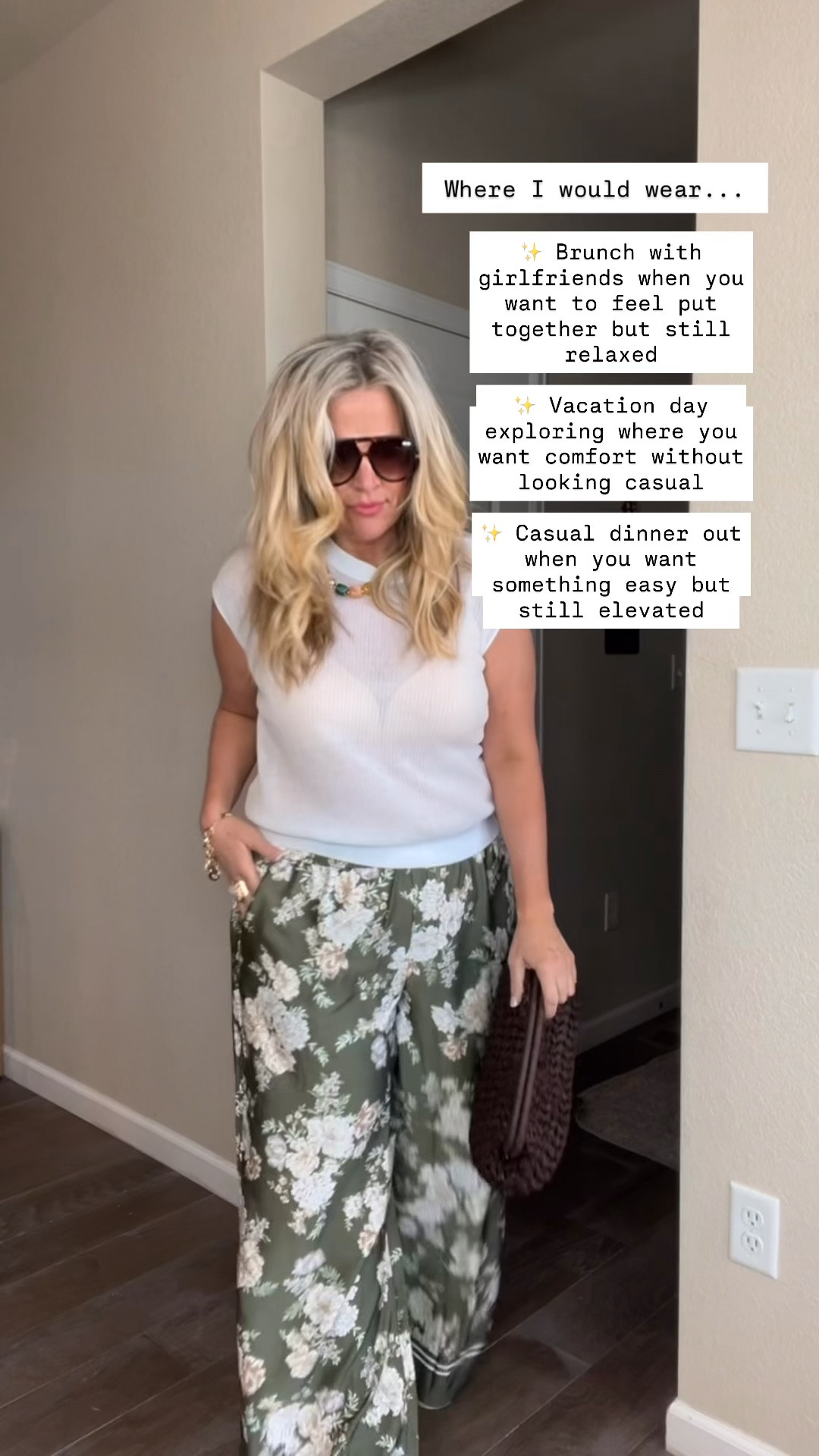  ✨Tap the bell, save and ❤️ for over 40 fashion, midlife style, midsize fashion and luxury looks for less. 

⬇️Sizing information:
Large pants and top (size up if in between sizes.)

This is the kind of outfit I reach for when I want to feel comfortable… but still completely put together 🤍

Flowy pants, a simple top, and the right proportions make all the difference especially in midlife when clingy just doesn’t work the same anymore.

I’m always looking for pieces that move with me, skim the midsection, and still feel elevated without trying too hard… and this one checks every box.

Helping you look good, feel good 🤍
Lindsey

#over40style #midlifefashion #midsizefashion #over50style #springoutfits #bellyfriendly #antipooch #casualchic #everydaystyle #genxstyle #realoutfits #styleover40 #styleover50

#LTKMidsize #LTKPlusSize #LTKOver40