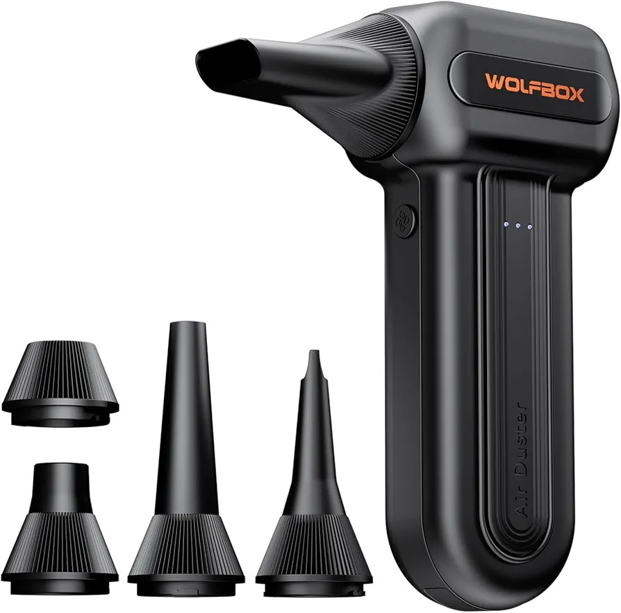 WOLFBOX MF60 Compressed Air Duster-110000RPM Super Power Electric Air Duster, 3-Speed Adjustable ... | Amazon (US)