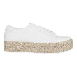 Women's Kenneth Cole New York Allyson Espadrille Platform Sneaker White Leather | Bed Bath & Beyond