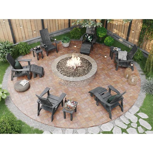 Basso Outdoor Conversation Set, 6 Chairs, 3 Footstools, and 3 Tables | Wayfair North America