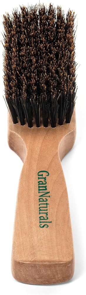 GranNaturals Mens Boar Bristle Hair Brush - Natural Wooden Club Style Wave Brush for Men - Stylin... | Amazon (US)