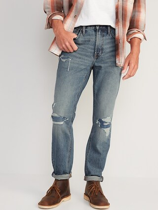 Original Taper Ripped Non-Stretch Jeans for Men | Old Navy (US)